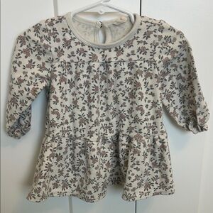Charming Floral Long Sleeve Kids Top